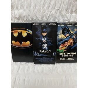 Lot‎ Of 3 Batman Movies VHS Batman, Batman Returns, Batman Forever